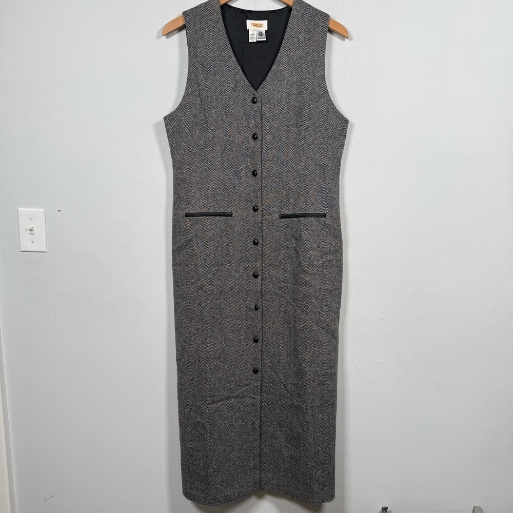 Talbots Vintage 100% Pure Wool Sleeveless Jumper/Dress, Size 10, Great Condition